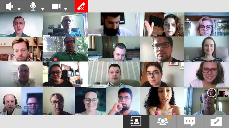 Equipes da Sema e da Fepam em vídeoconferência durante os dias de home office. Foto: Divulgação