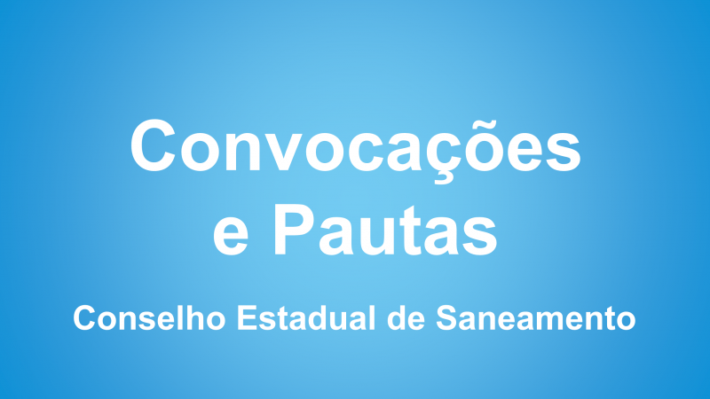 Convocações e Pautas - CONESAN