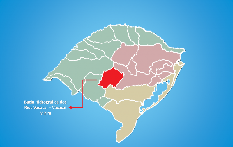 Localização da Bacia Hidrográfica dos Rios Vacacaí – Vacacaí Mirim