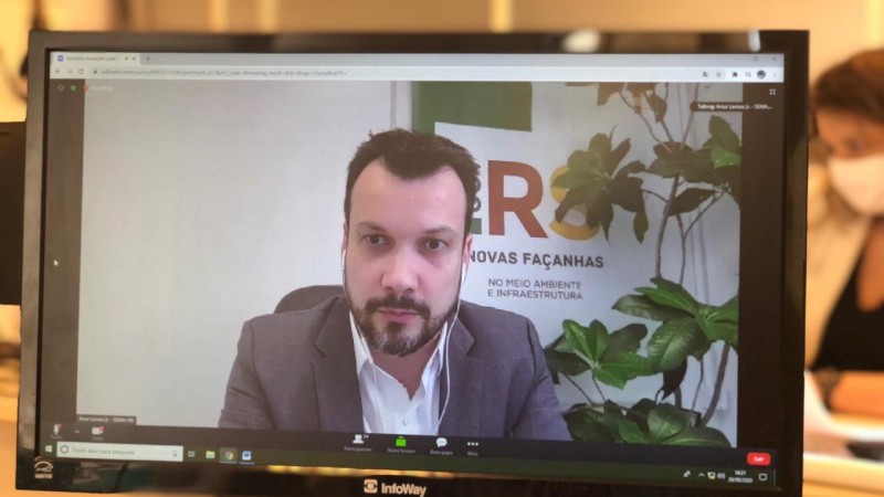 Artur apresentou as iniciativas do Rio Grande do Sul para a mitigação dos gases de efeito estufa (GEE)