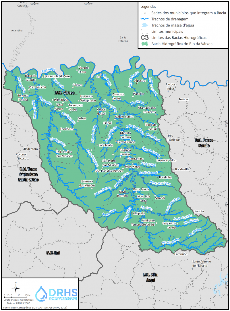 Mapa da Bacia Hidrográfica do Rio da Várzea