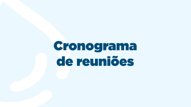 Cronograma de reuniões do CRH/RS