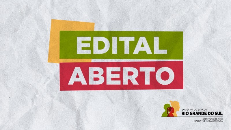logomarca com as cores verde e vermelho (edital aberto)