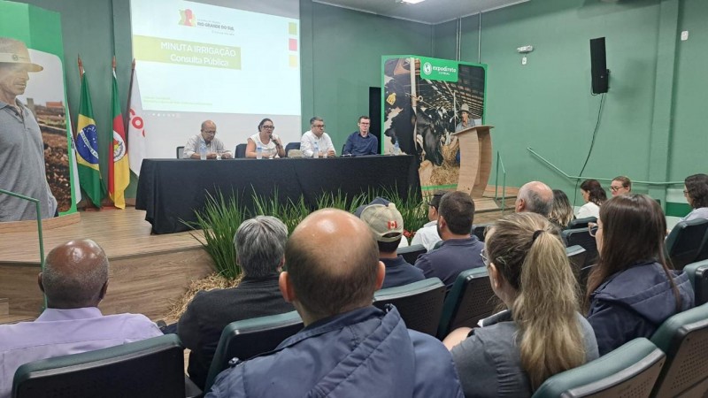 Estado promove debate sobre irrigação e lança consulta pública na Expodireto 2024